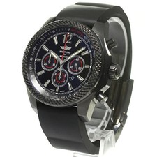 BREITLING BENTLEY BARNATO 42 M41390 42mm SS Black Dial Rubber Strap #C330