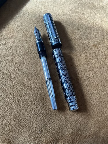 Vintage fountain pen metal and - metal,
