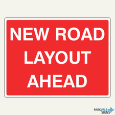 New Road Layout Ahead Sign - Temporary Traffic Sign