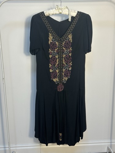 Vintage black beaded 1970s - vintage,