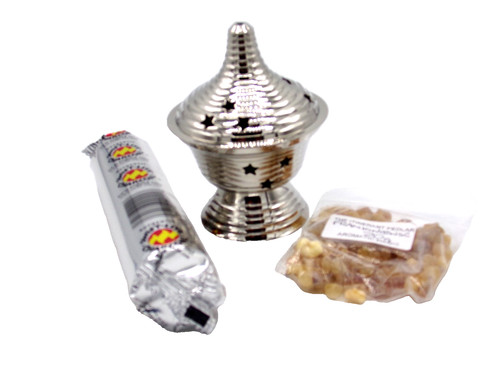 Chrome finish incense - incense, burner