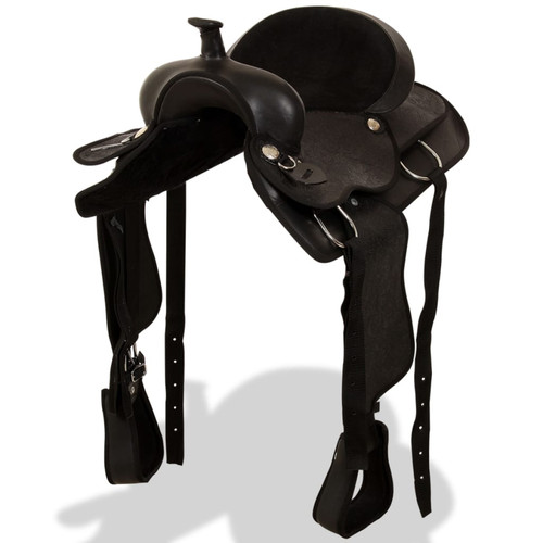 Western saddle black - saddle, 16"