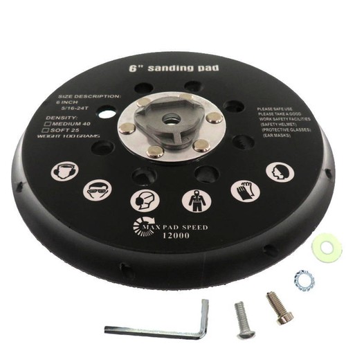 Hole sander backing pad - 6", 17