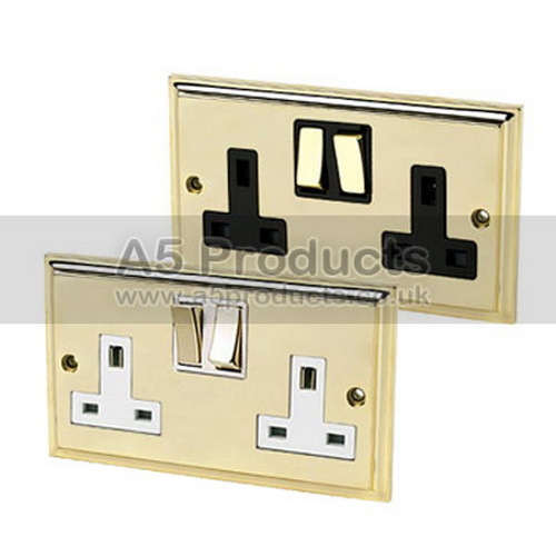 13a wall double plug socket - 13a,