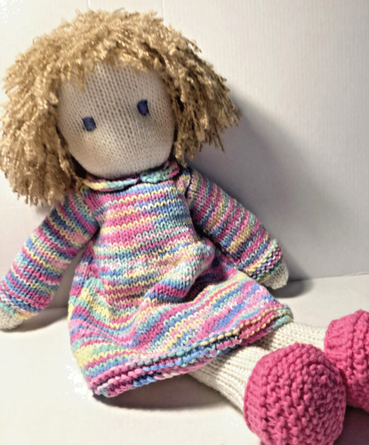 Doll knitting pattern toy - doll,