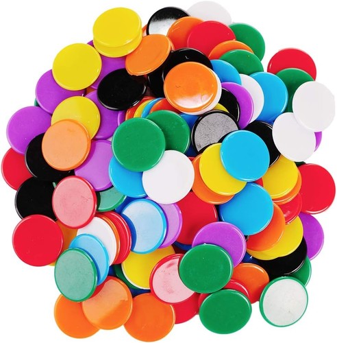 160 piece colored bingo - piece, chips