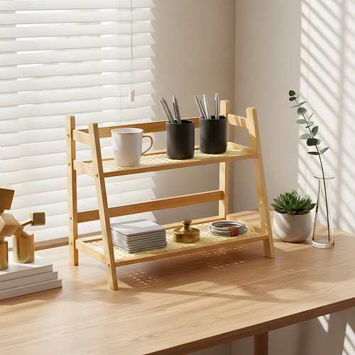 2tier tabletop rattan - tabletop,