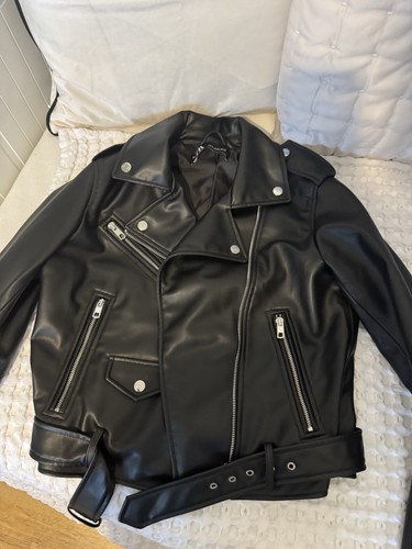 Zara black faux - faux, leather