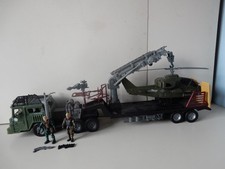 Military Helicopter Transporter with Helicopter & 2 Chap Mei Figures