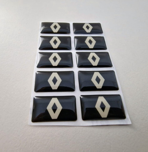 10x renault domed - 3d, badge