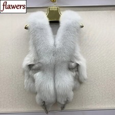 2024 100% Genuine Real Fox Fur Fox Fur Sleeveless Jacket Lady Real Fox Fur G3