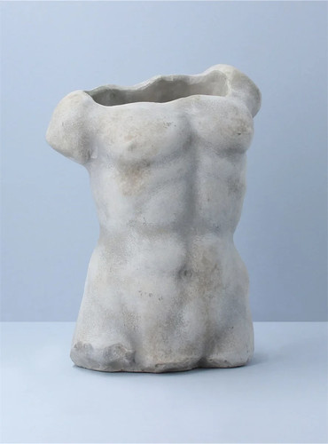 Stone efect male torso - stone,