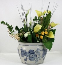 Ceramic Planter, Vintage Blue