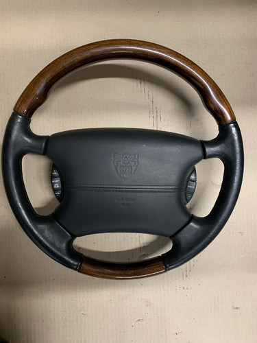 Dark wood black leather - wood,