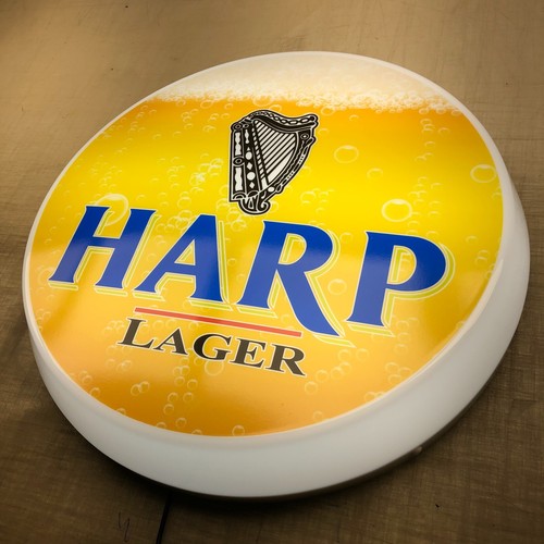 Harp illuminated wall sign - harp, led