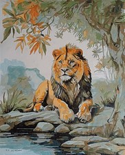 7Acrylic Canvas " Leo" in a