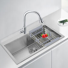 304 Stainless Steel Waterfall Kitchen Sink Large Single Slot Integrated Digital