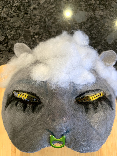 Mask handmade halloween black - handmade,