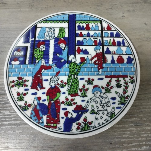 Tile hand painted - painted, middle