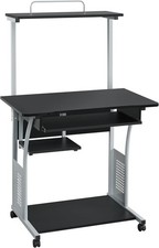 2 Tier Rolling Computer Desk