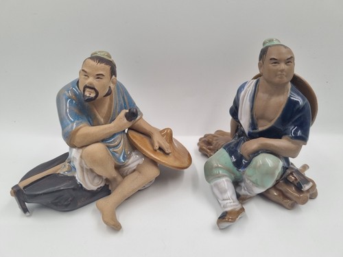 Pair shiwan chinese mudman - of,
