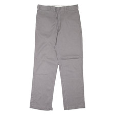 DICKIES 874 Workwear Mens Trousers Grey Regular Straight W32 L31