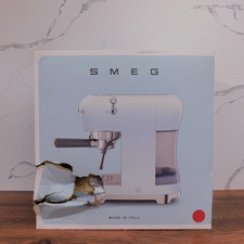 SMEG Retro Red Manual Espresso Machine Model ECF02RD - New