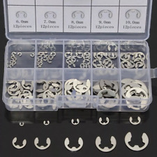 120x E Clips C Circlip Retaining Ring Stainless Steel Assorted 1.5mm to 10mm Kit