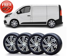 Solip 16" wheel trims to fit Renault Trafic  (NOT MASTER)+ badges