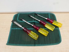 IRWIN MARPLES M373 4PCE SPLITPROOF CHISEL SET 6MM 10MM 13MM & 19MM + FABRIC ROLL