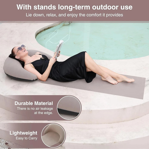 Inflatable beach mat with - beach,