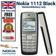 Nokia 1112 New Unlocked Basic Classic Mobile Phone GSM 900/1800 Bar +Warranty