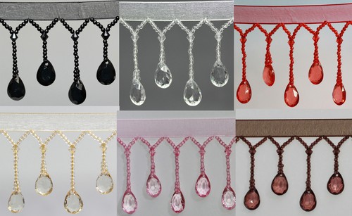 Organza teardrop beaded - organza,