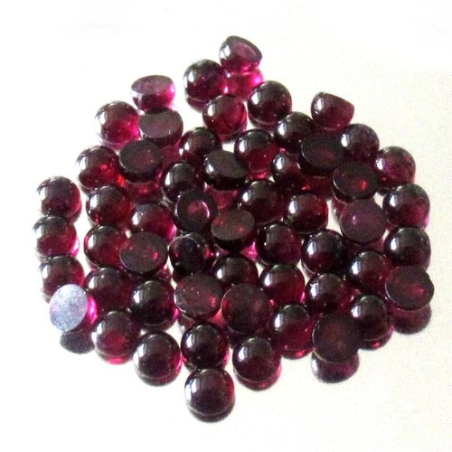 5pcs natural garnet - 4mm, round