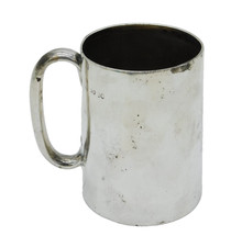 Victorian Sterling Silver Monogram Pint Tankard Mug Antique c1870 London