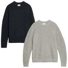 Mens M&S Lambswool Blend Textured Crew Neck Jumper Sizes S - 2XL