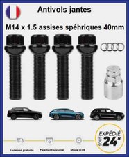 Audi M14x1.5 Spherical Seat 40mm Black Wheel Lock Nuts