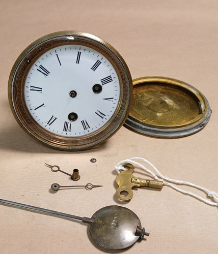 French antique clock movement - clock,