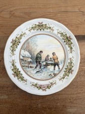 Aynsley Bone China Vintage Christmas Plate ‘Woodcutting’ 1984 VGC Collectors