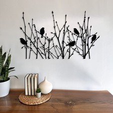 Tree Metal Wall Art,Birds Metal Wall Decor,Indoor Outdoor Home Garden Sign