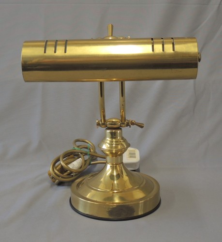 Brass bankers desk lamp - bankers,