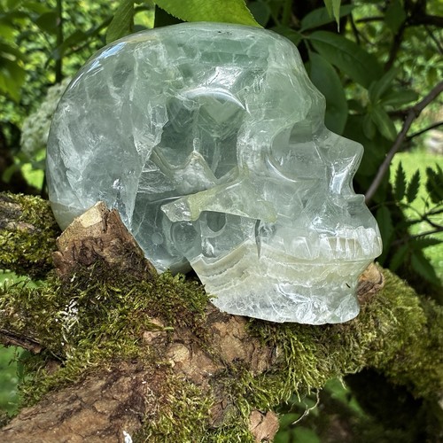 Large green fluorite crystal - green,