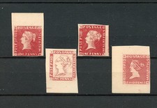 2926 MAURITIUS 1848-59 ONE & TWO PENNY PRIVATE REPRINTS (4 DIFFERENT)