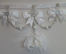 3 Tier bling white unisex Pram