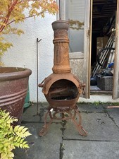 Rusty Cast Iron Chimnea Heavy