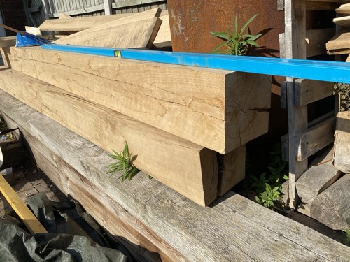 Green oak beams - oak,