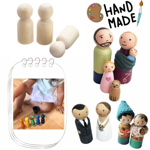 20x unfinished wooden peg - 20x,