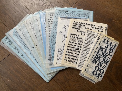 Large collection letraset - of,