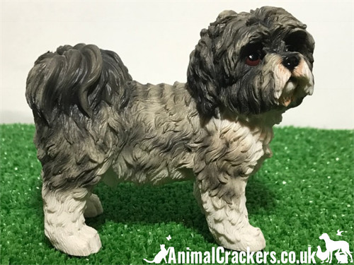 Grey shih tzu ornament - grey,