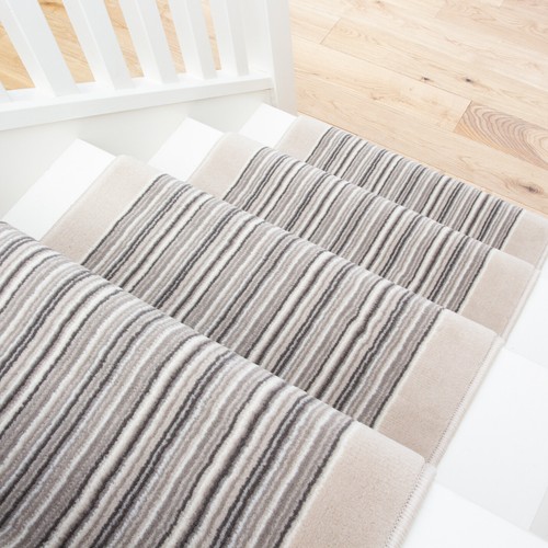 Cream striped bordered stair - bordered,